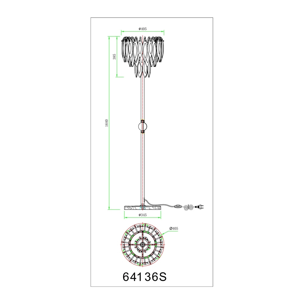 Floor lamp Elinor Gold Globo 9007371546961