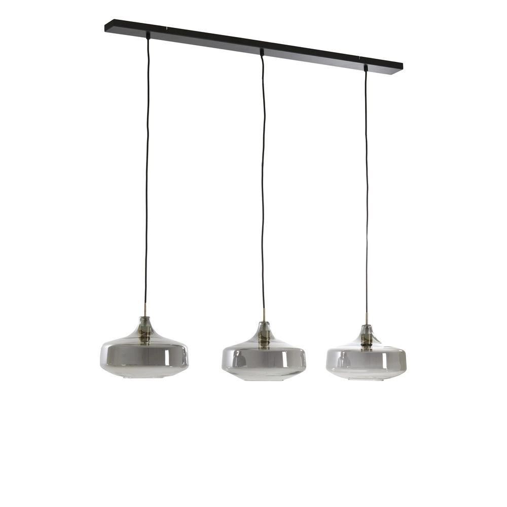 Dining table pendant lamp Solna 3 glass shades Light & Living 8717807708597