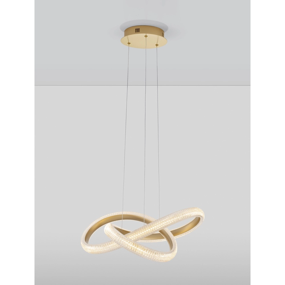 Pendant lamp Medora Curl gold 52.5cm Lyora 5212017433428