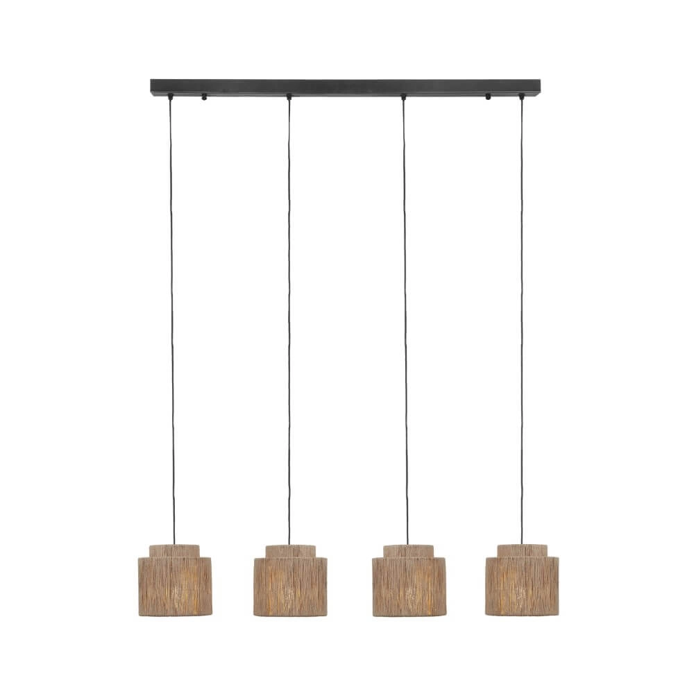 Dining room pendant lamp Smilla with rope caps Trio 4017807617689