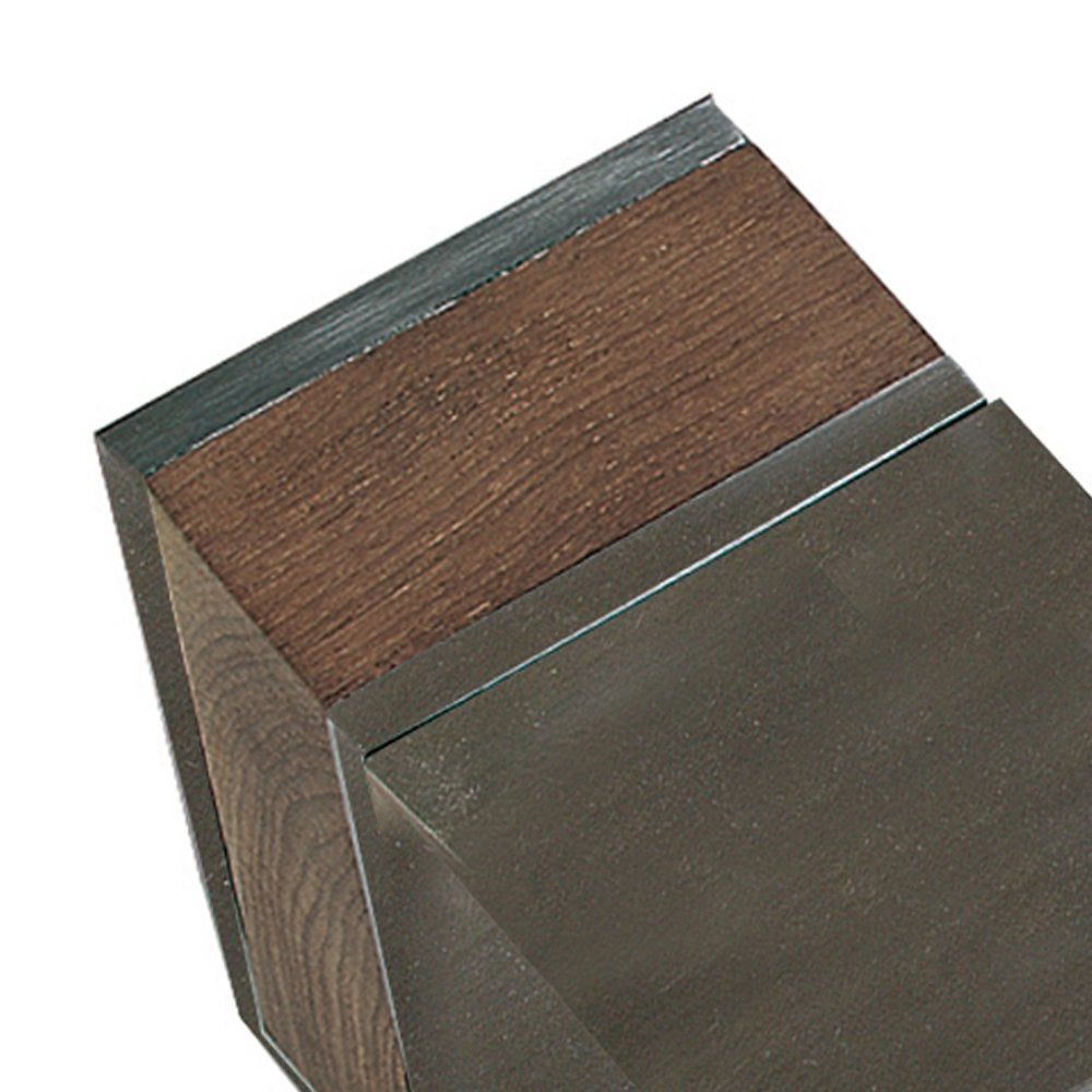 Outdoor lamp downlight Q-Bic Teak Stainless steel Royal Botania