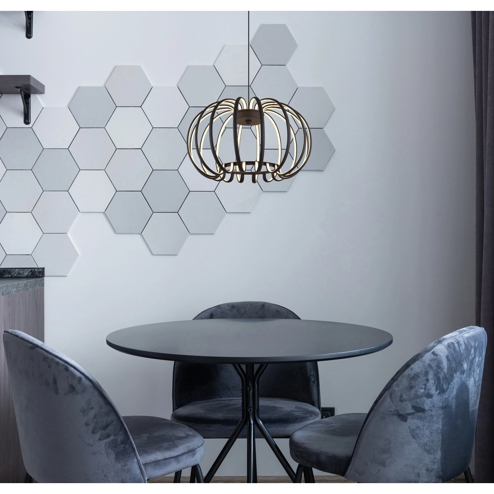 Black pendant lamp Ribbon Design Globo 9007371575305