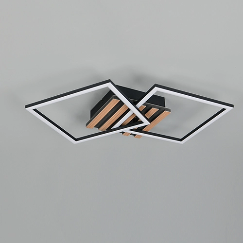 Modern ceiling lamp Zaro black 59.5cm Trio 4017807685961
