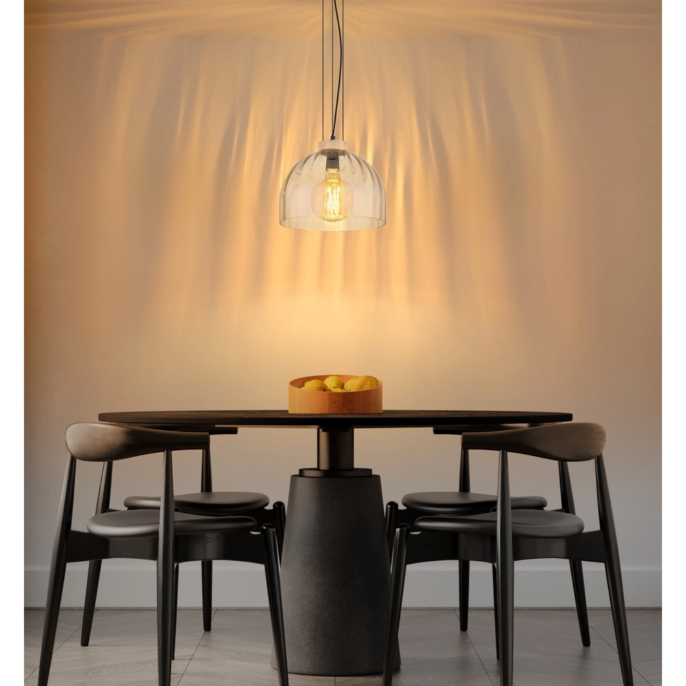 Pendant lamp Swanson black Ø 30cm Globo 9007371592647