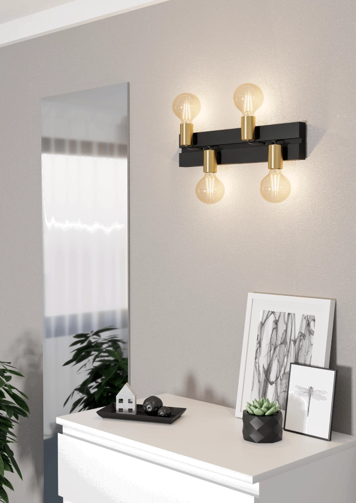 Black ceiling lamp Macchione Eglo 9008606244393