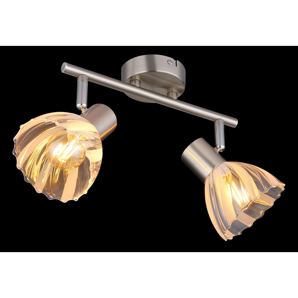 Ceiling lamp 2-lights Zachery nickel Globo 9007371531486