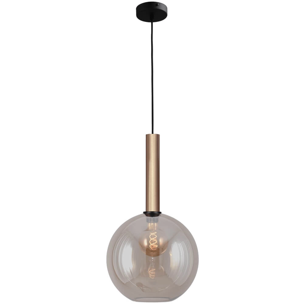 Hanging lamp Ø 30cm Bella 2 Brass gold with gold glass