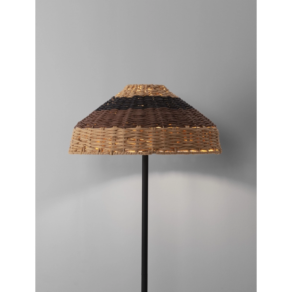 Floor lamp Caro black and rattan Lyora 5212017453013