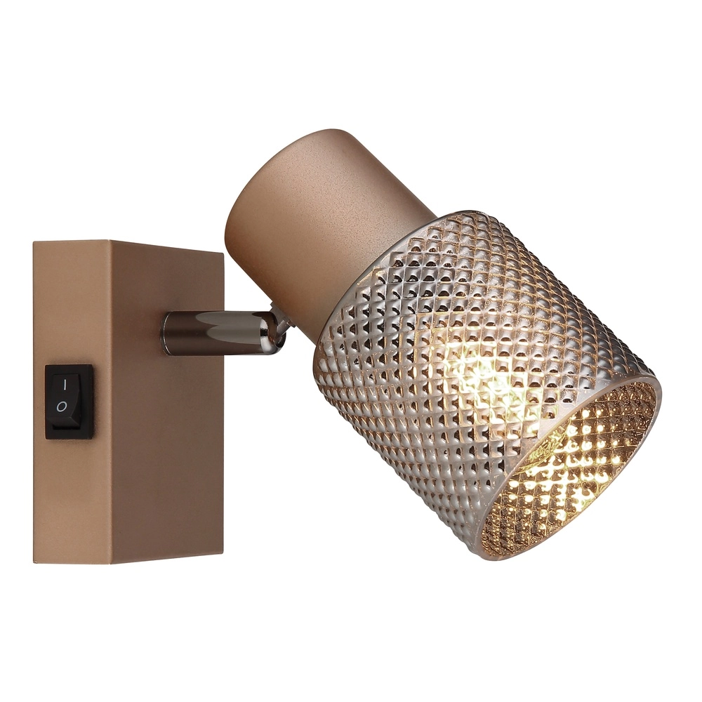 Wall lamp Satella coffee brown