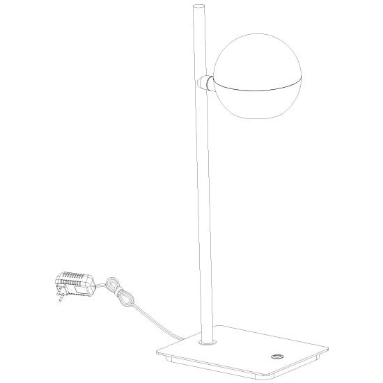 Led desk lamp Belluno brass with black - dimmable Steinhauer 8712746183955