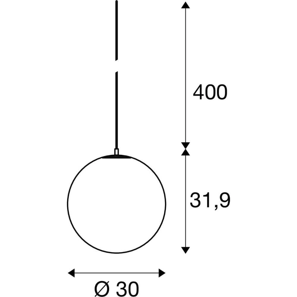 Pendant lamp black Sun 30 Ø 30cm SLV 4024163293440