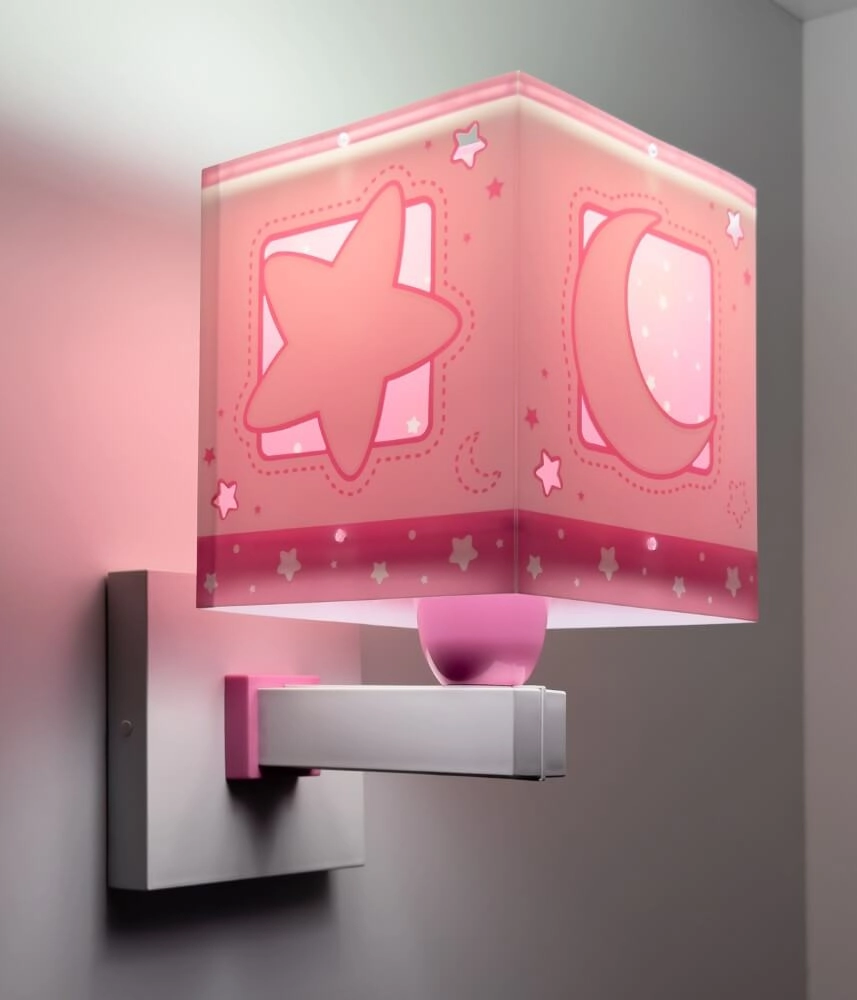 Pink wall lamp Moonlight for children's room Dalber 8420406001920