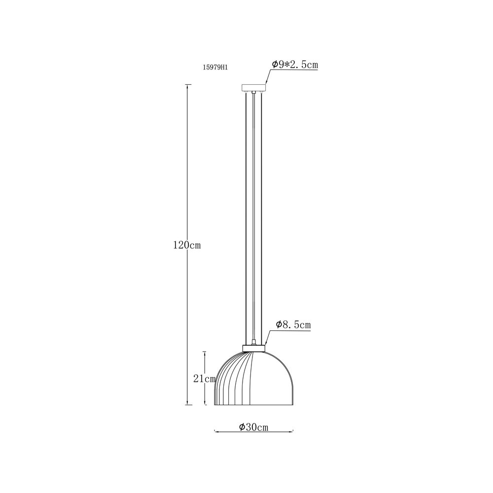 Pendant lamp Swanson black Ø 30cm Globo 9007371592647