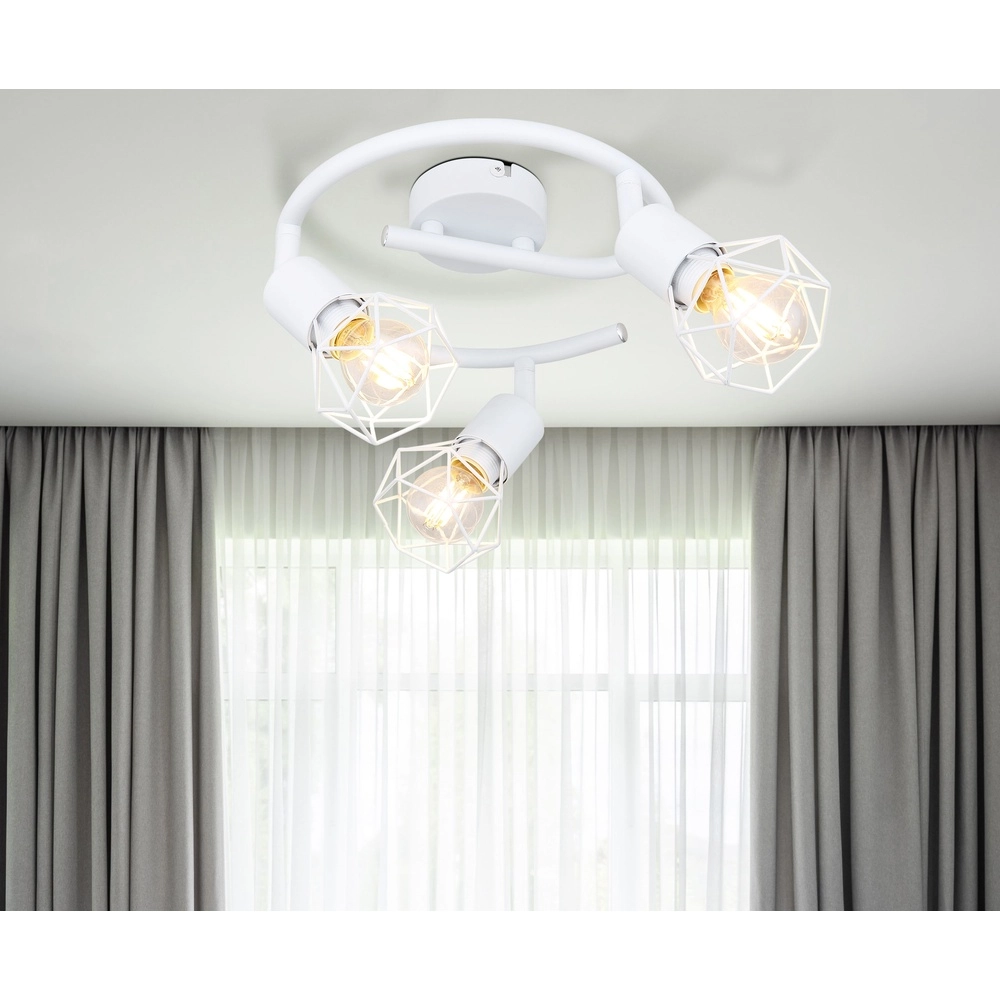 Ceiling lamp Xara I 3-light white Globo 9007371400997