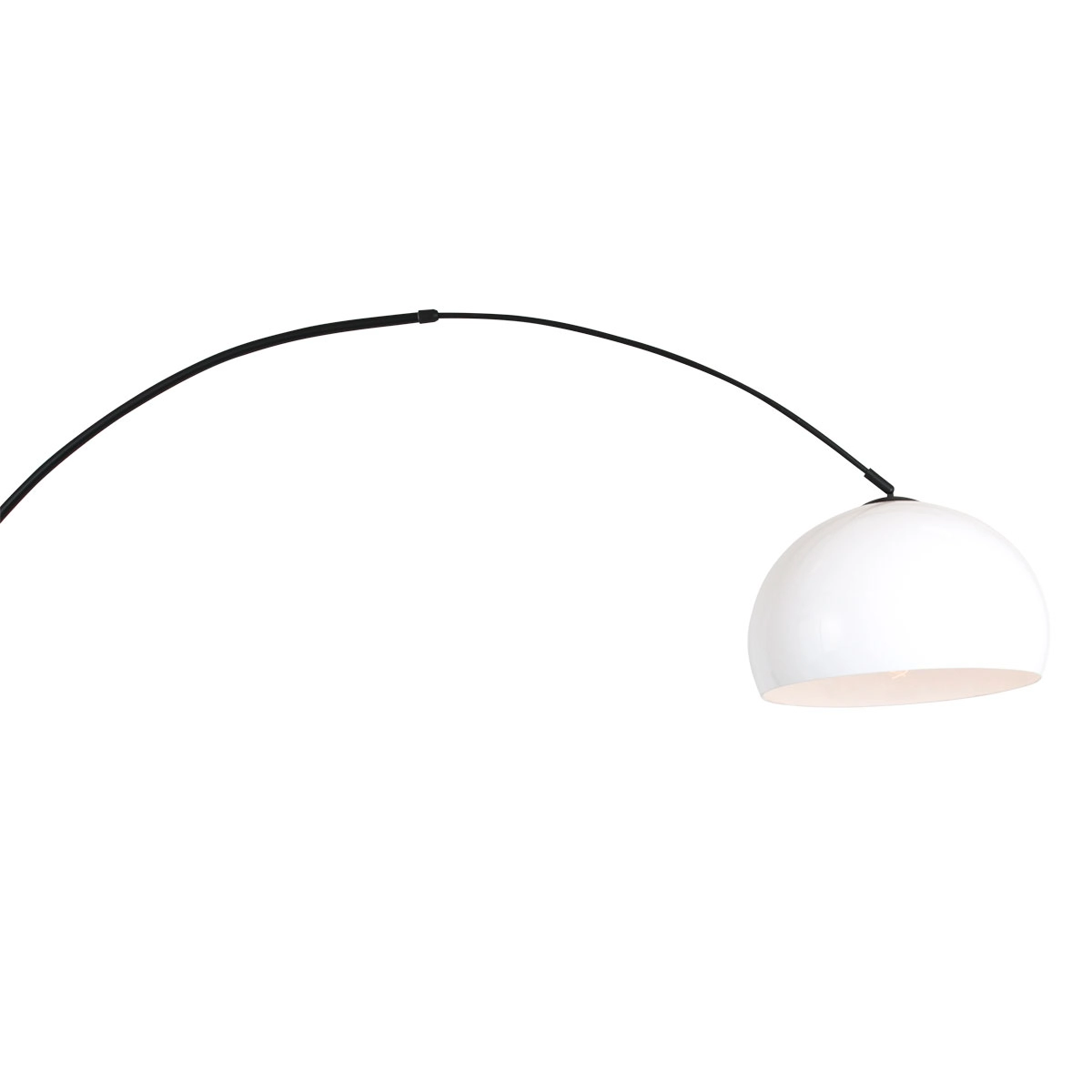 Wall arc lamp Sparkled black with white hood Steinhauer 8712746146653