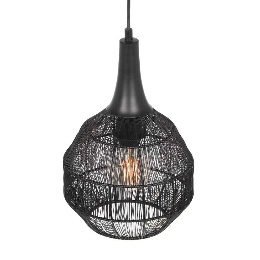 Round pendant lamp Soraya Ø 26cm - black Trio 4017807617474
