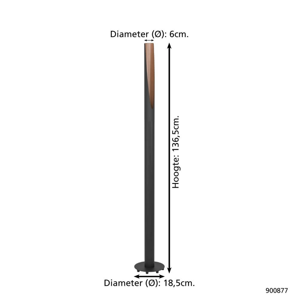 Cylinder floor lamp Barbotto Eglo 9008606327997