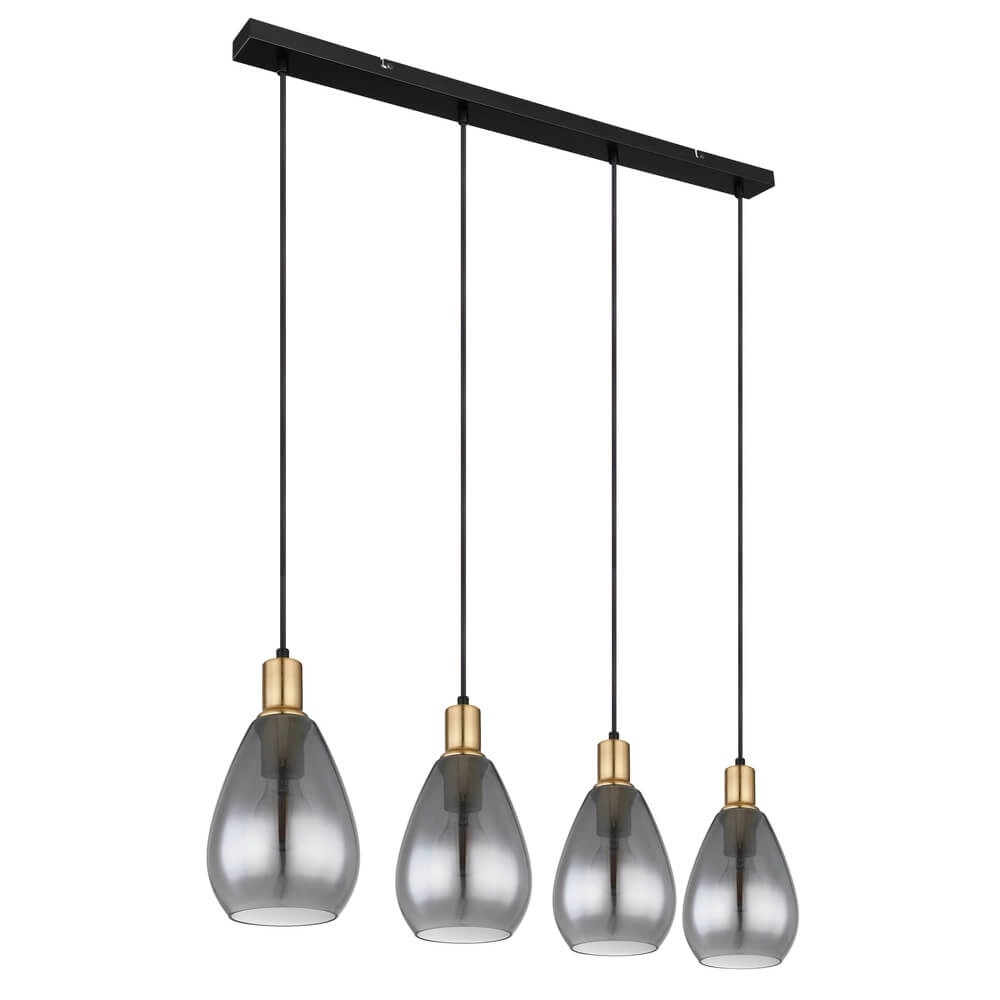 Pendant lamp Fanni 4-light black Globo 9007371436613