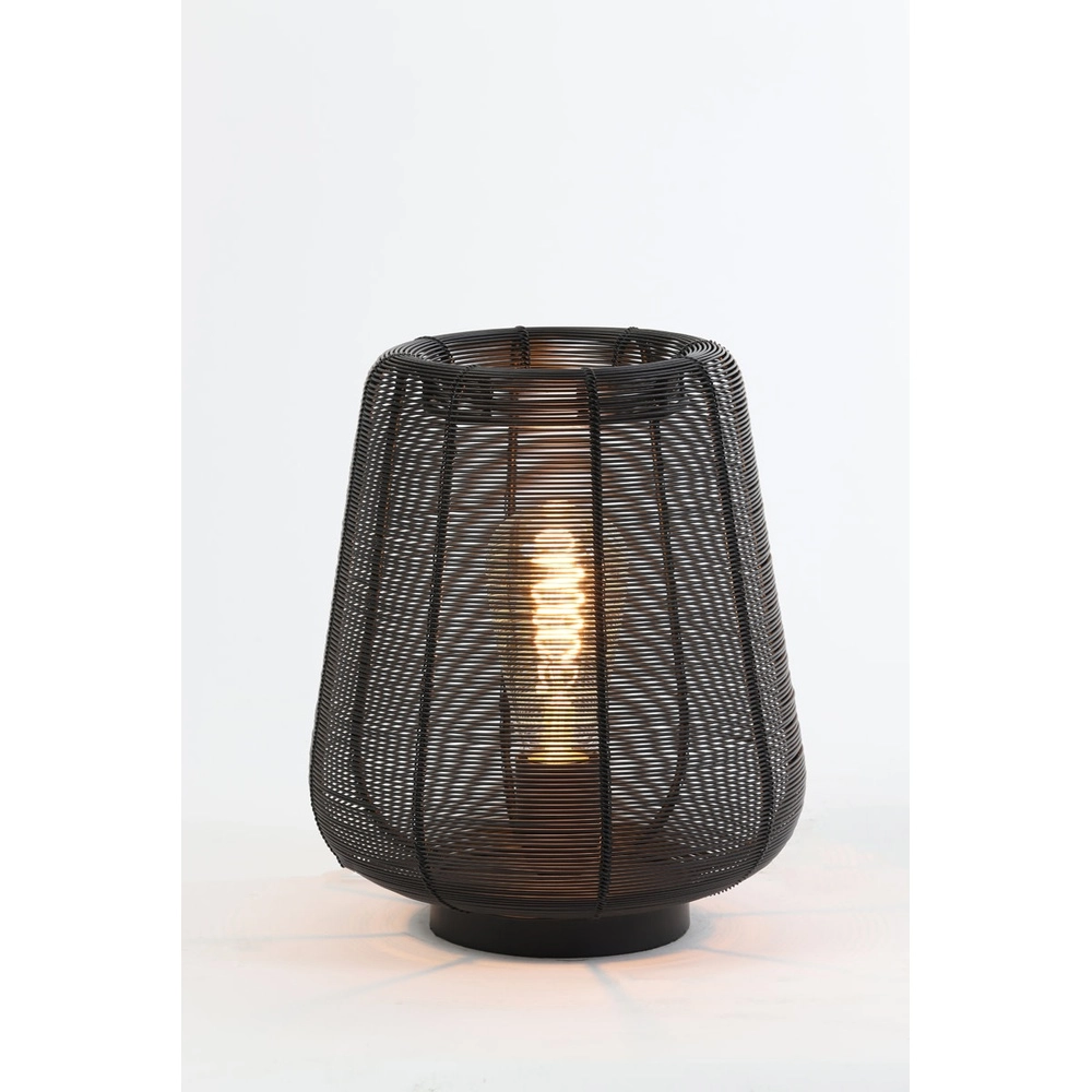 Black table lamp Adeta Ø 22cm Light & Living 8717807600914