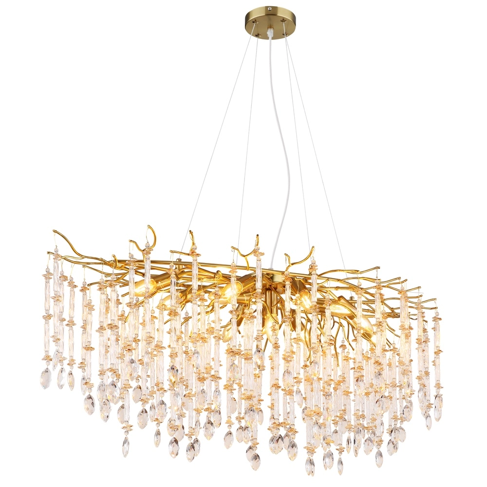 Pendant lamp Gloria 120cm gold