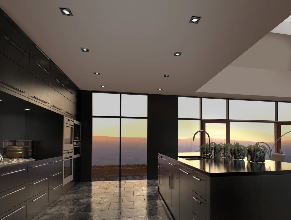 LED recessed spot Pamir Square 5.5w - 3000K - 8.5cm black Trio 4017807378030