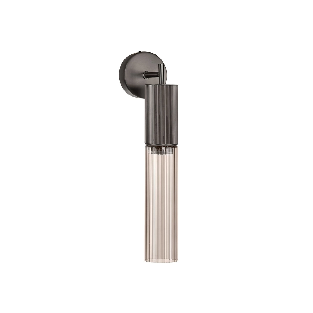 Design wall lamp Brielle anthracite with mocha glass Lyora 5212017495440
