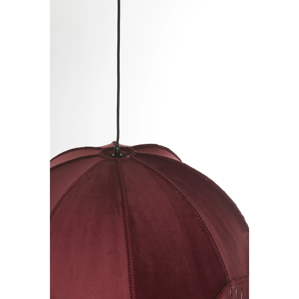 Pendant lamp Malacia Ø 50cm - velvet bordeaux Light & Living 8717807759278