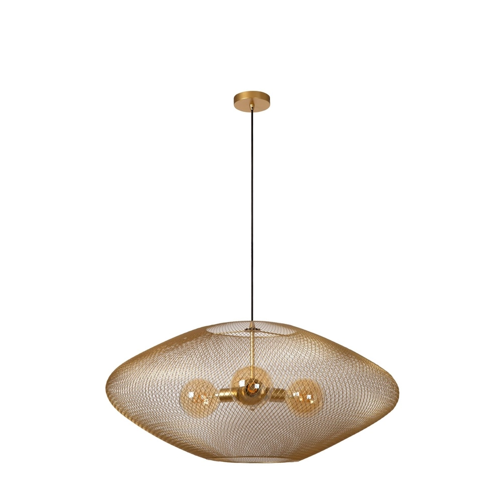 Mesh pendant lamp Mesh Ø 85cm gold for loft