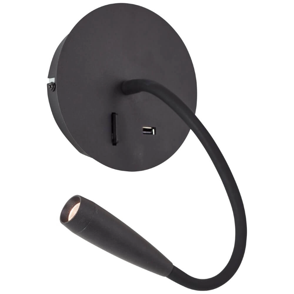 Flexible wall lamp Jutta black Brilliant 4004353425820