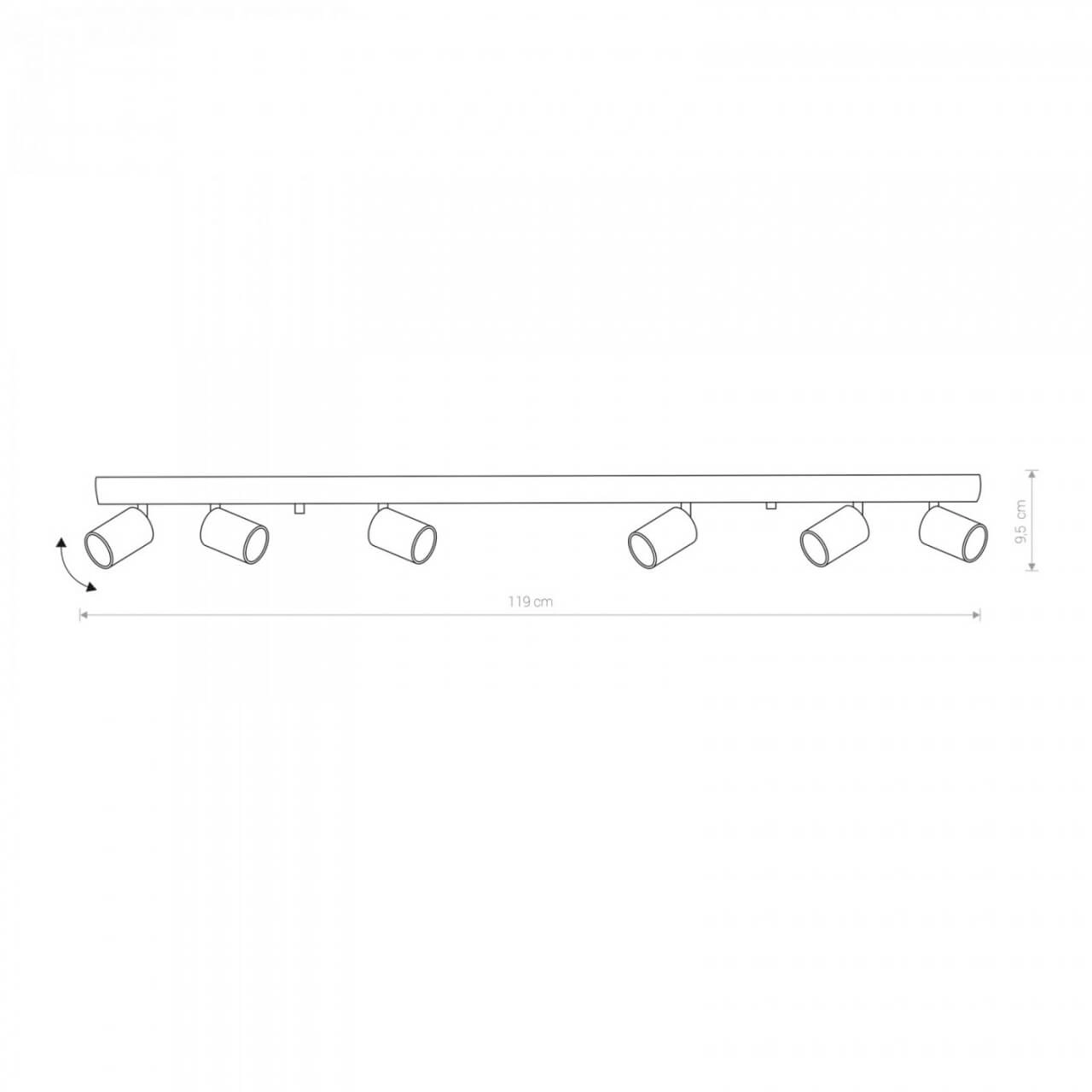 6-bulb spot lamp Eye black Lyora 5903139661195