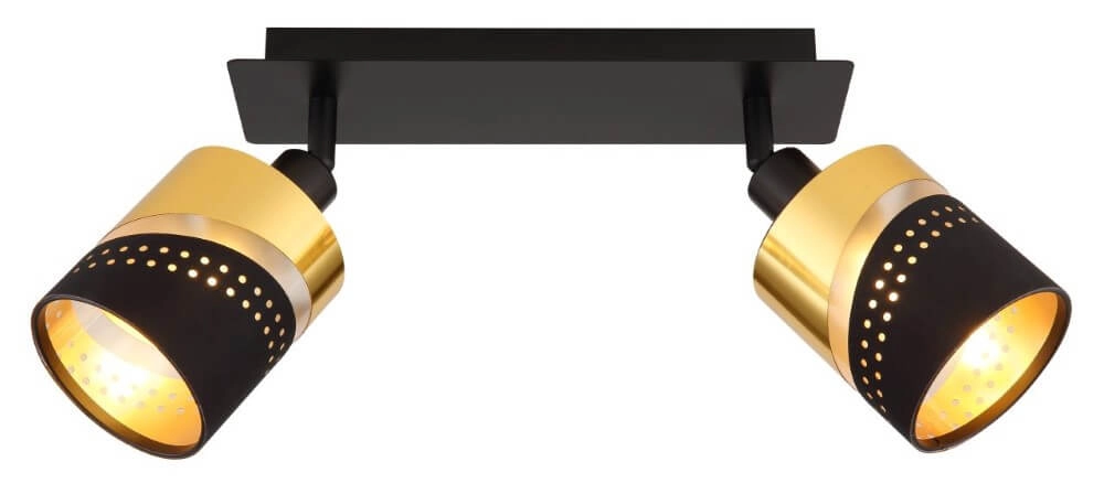 2-light ceiling spotlight Or black with gold Globo 9007371449705