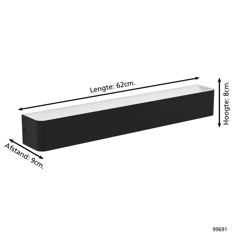 Long wall spotlight Sania 5 black Eglo 9002759996918
