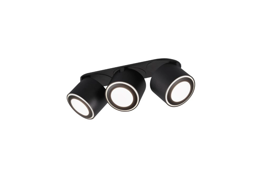 Black LED spot Taurus 3-lichts Trio 4017807473698