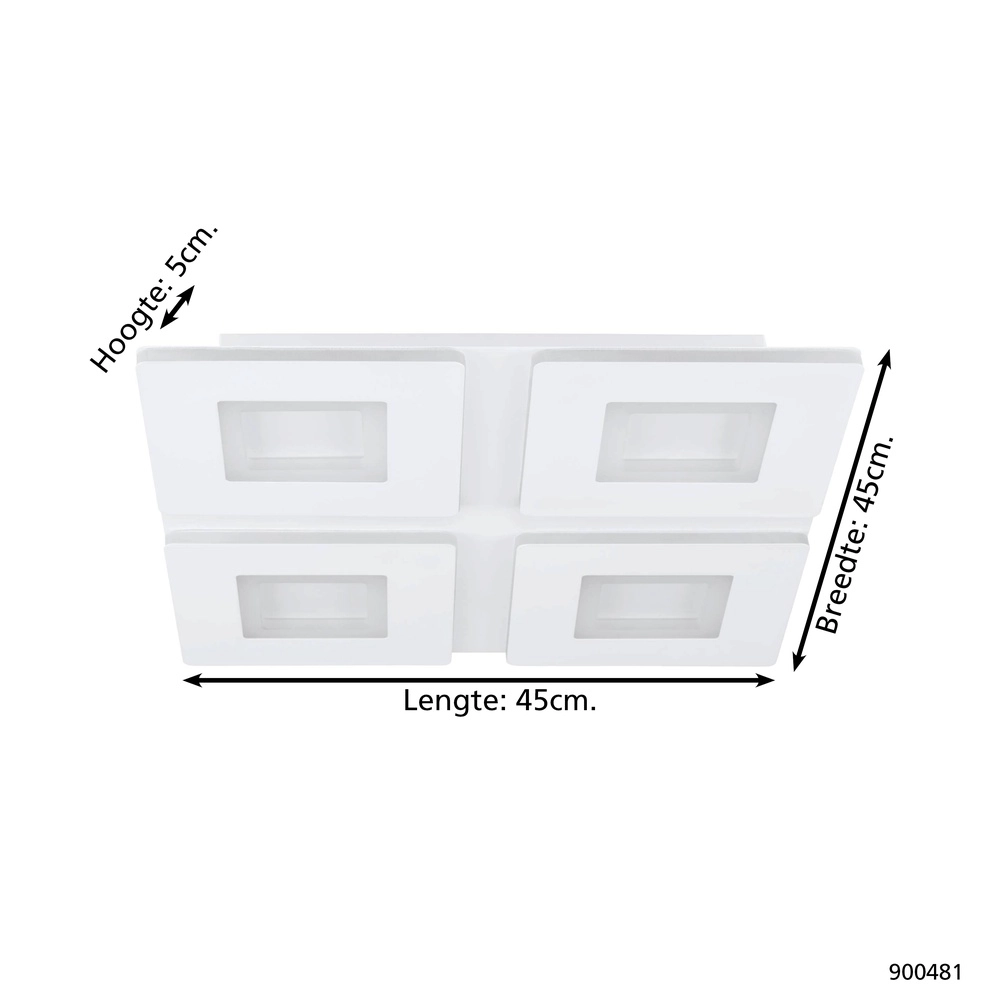 Led ceiling light Padrogiano-Z Zigbee - 45x45cm Eglo 9008606244164