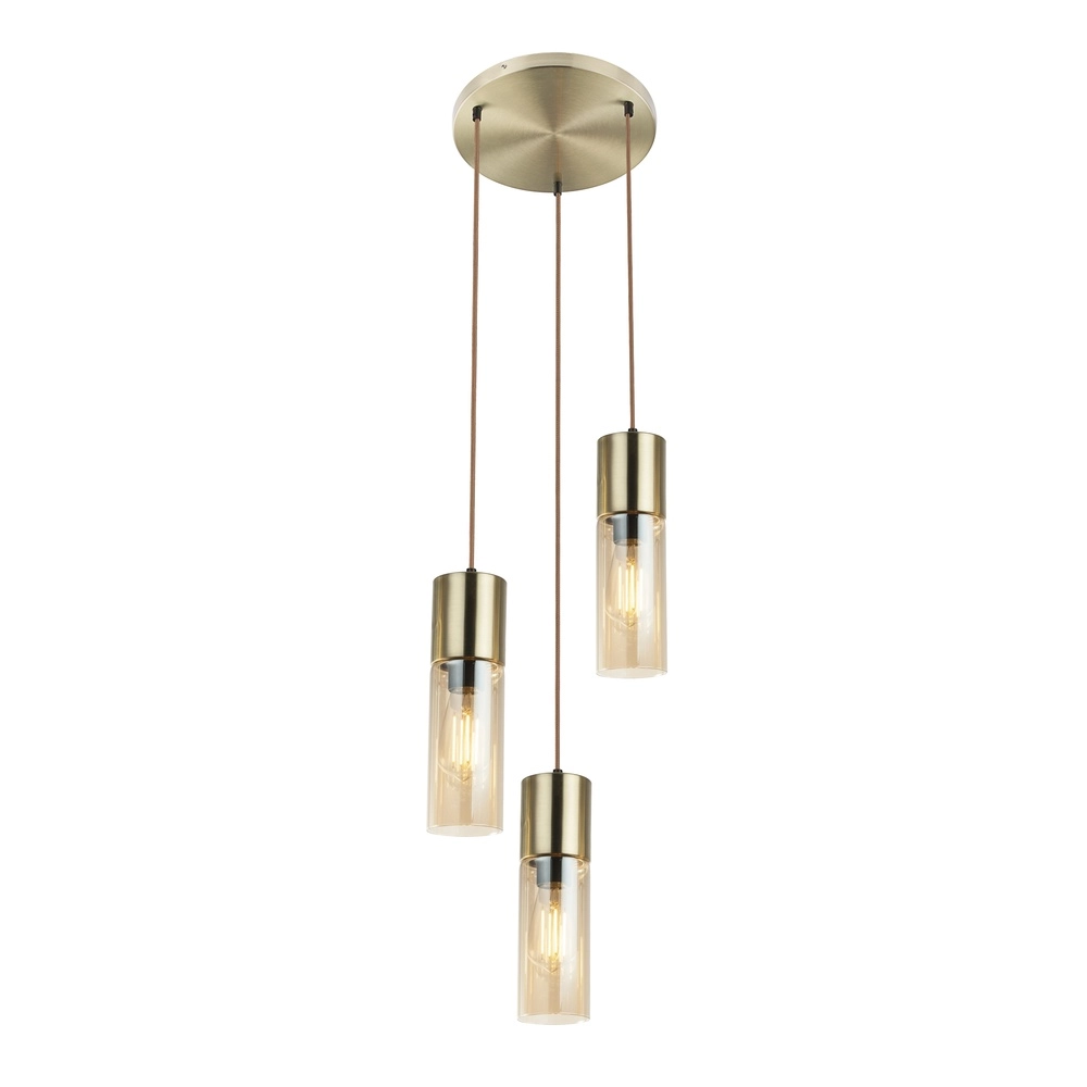 3-light pendant lamp Annika Gold design