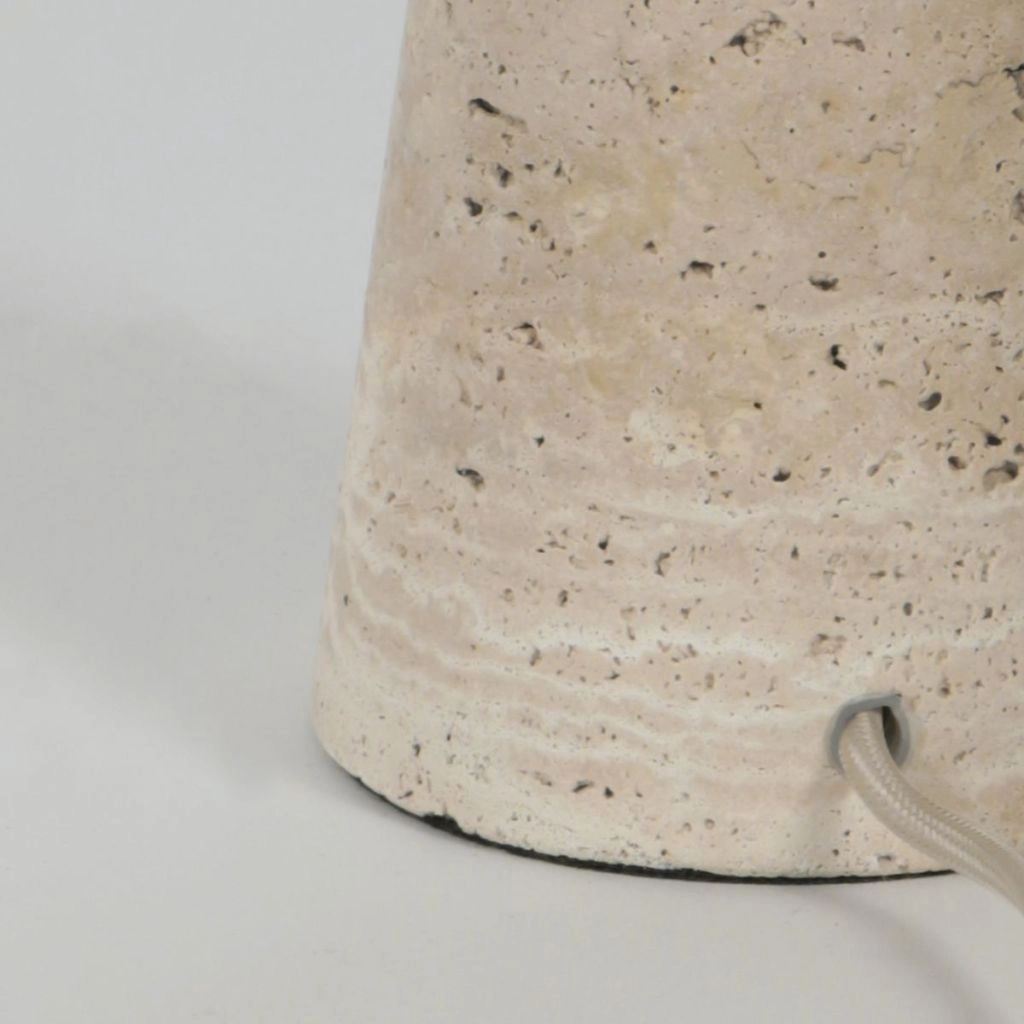 Table lamp stone Travino with white shade Ø20cm Steinhauer 8712746183528