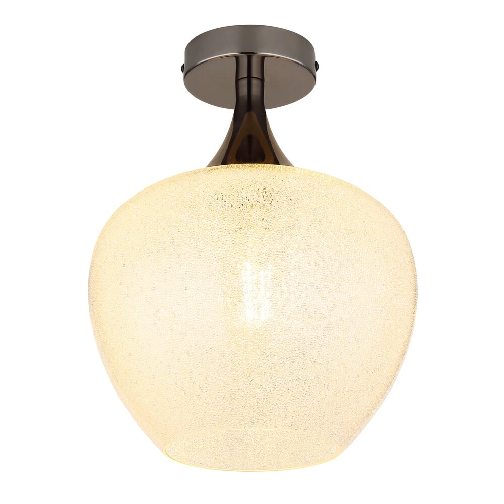 Anthracite ceiling lamp Maxy with white glass single Ø 24cm