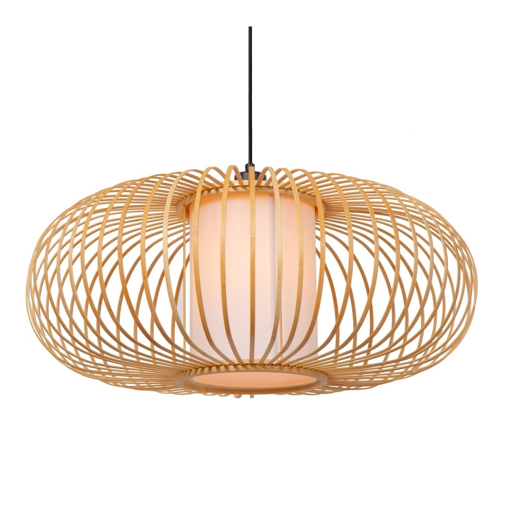 Pendant lamp Thuline Ø 60cm wood look Lucide 5411212051783
