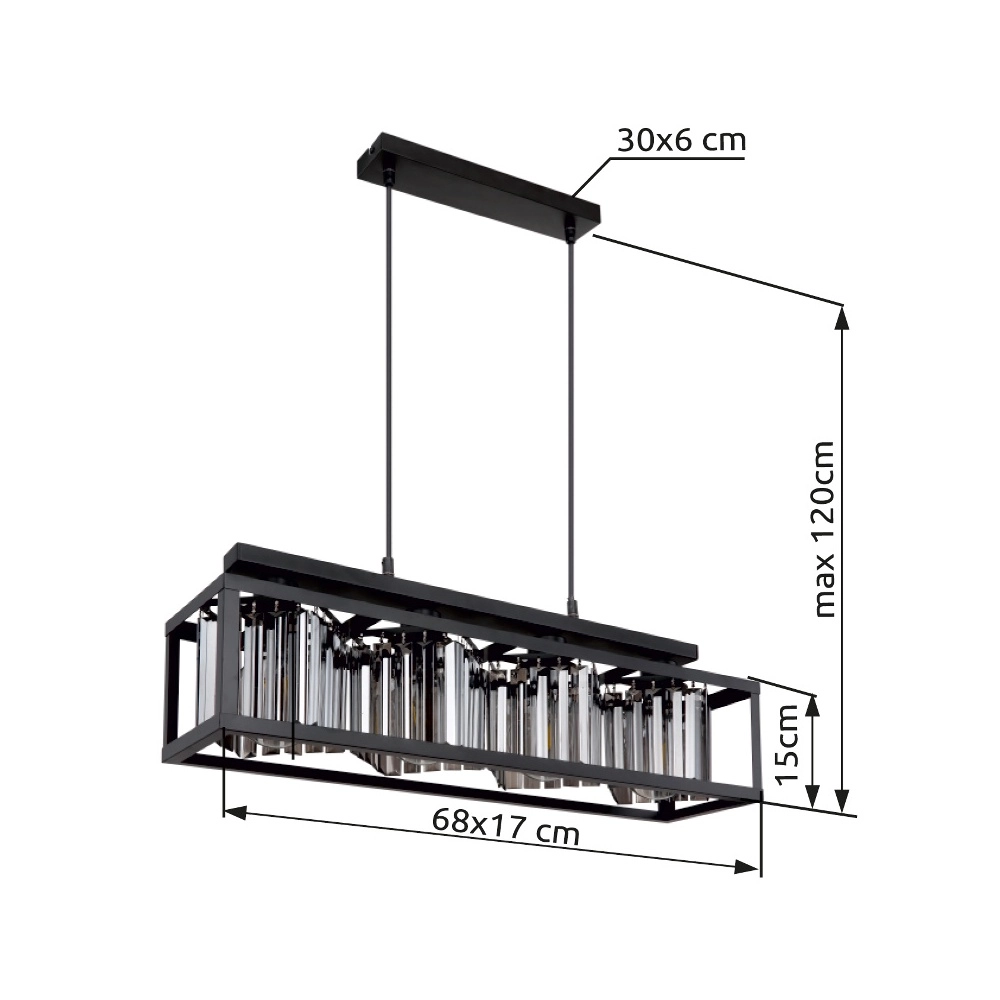 Pendant lamp Mathilde Black Globo 9007371430116