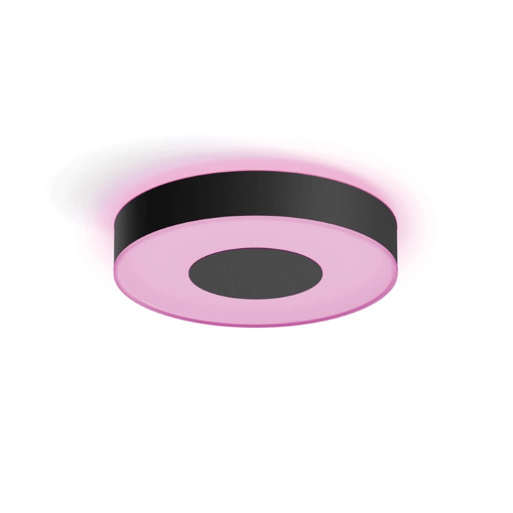 Ceiling light Hue Infuse M - White and color Ø 38.1cm black Philips 8718696176504