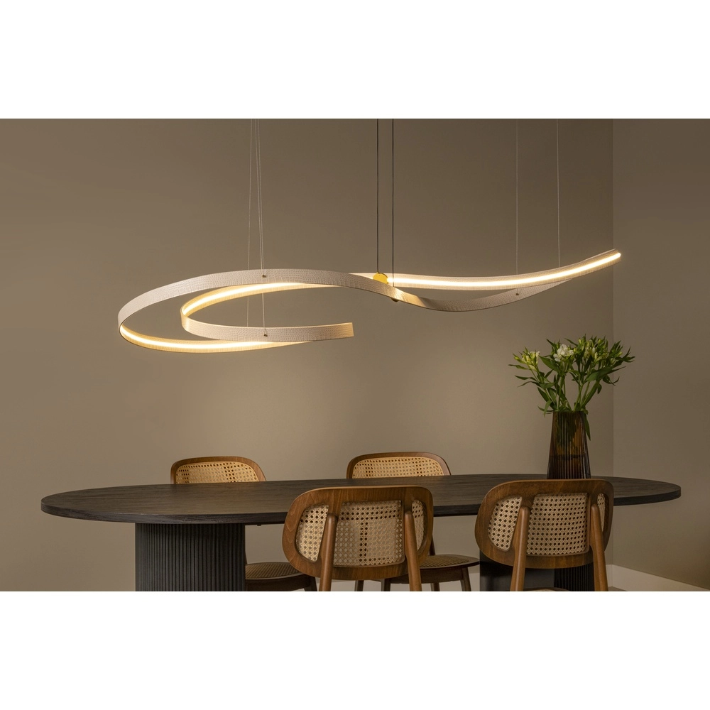 Modern led pendant light Slalom Sand with effect Premium by Lucide 5411212135131