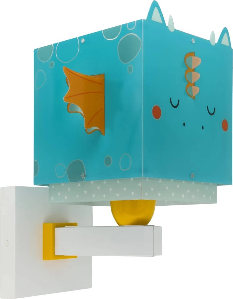 Design wall lamp Little Dragon blue with white