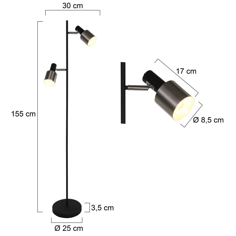 Floor lamp Fjorgard Steinhauer 8712746125122