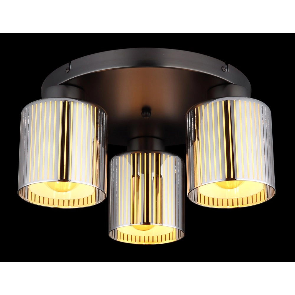Design ceiling lamp Felicia gunmetal 3-lights Globo 9007371531950