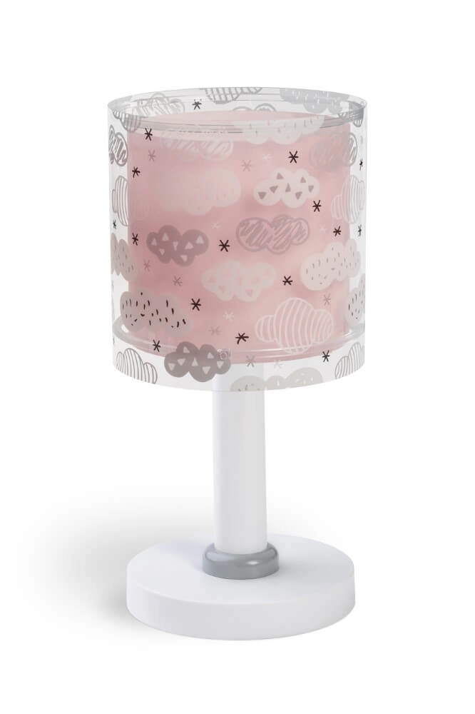 Children's room table lamp Clouds soft pink