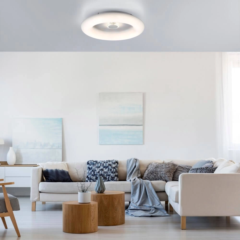 Round ceiling lamp Vertigo white Ø 50cm Just Light 4043689992408