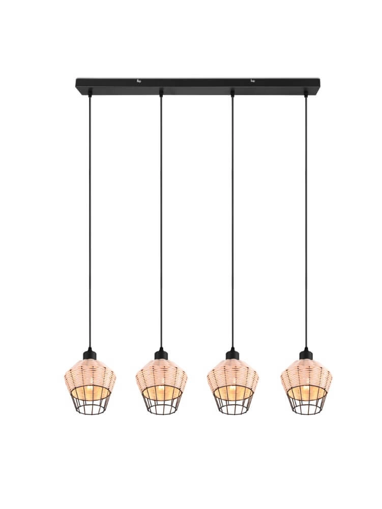 Dining table hanging lamp Borka rattan Trio 4017807556179