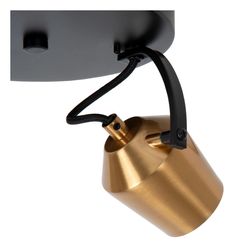 2-light ceiling lamp Emile black with gold Lucide 5411212510082