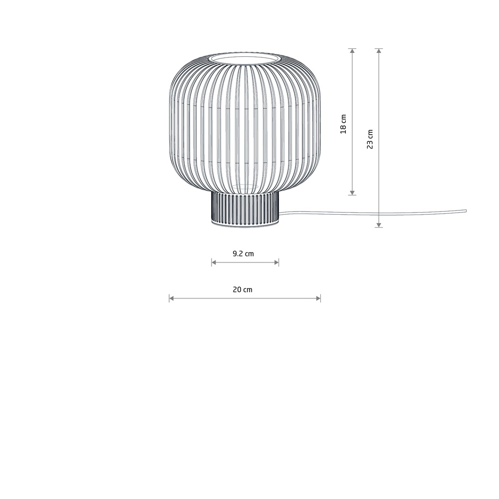 Table lamp Aurora grey Ø 20cm