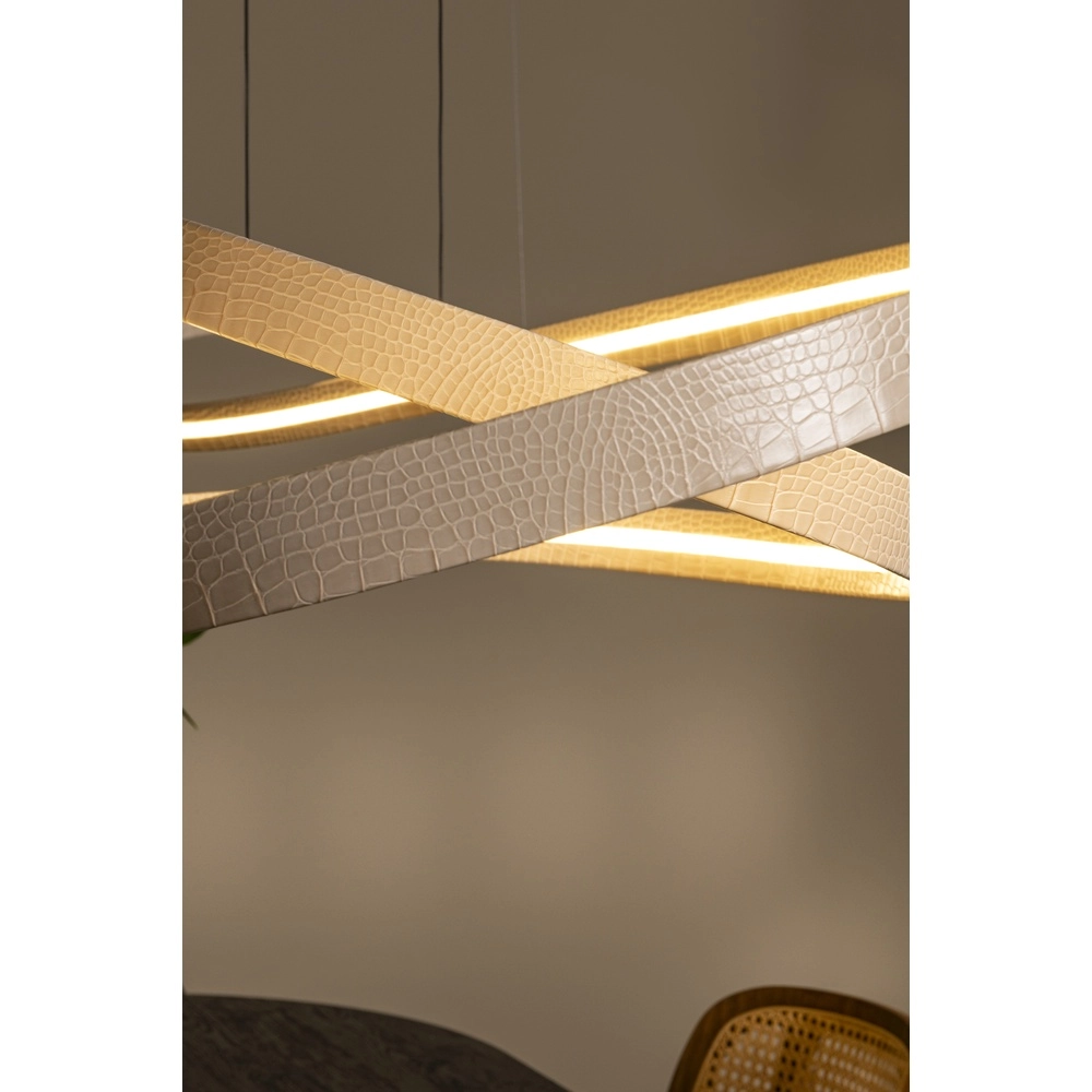 Modern led pendant light Slalom Sand with effect Premium by Lucide 5411212135131